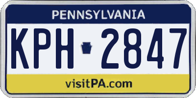 PA license plate KPH2847