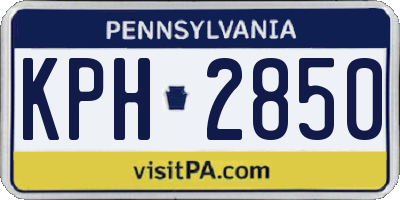 PA license plate KPH2850