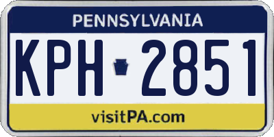 PA license plate KPH2851