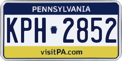 PA license plate KPH2852