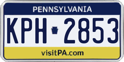 PA license plate KPH2853