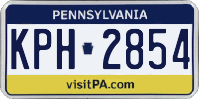 PA license plate KPH2854