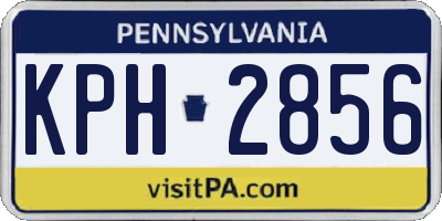 PA license plate KPH2856