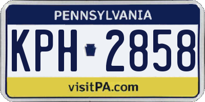 PA license plate KPH2858