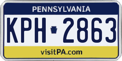 PA license plate KPH2863
