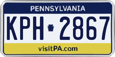 PA license plate KPH2867