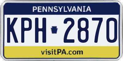 PA license plate KPH2870