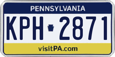 PA license plate KPH2871