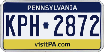 PA license plate KPH2872