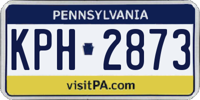 PA license plate KPH2873