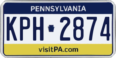 PA license plate KPH2874