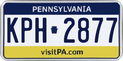 PA license plate KPH2877