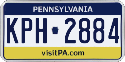 PA license plate KPH2884