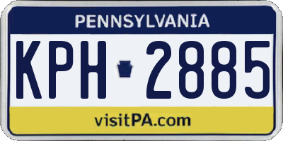PA license plate KPH2885