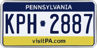 PA license plate KPH2887