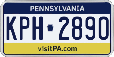 PA license plate KPH2890