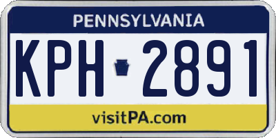 PA license plate KPH2891