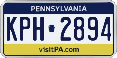 PA license plate KPH2894