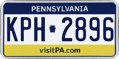 PA license plate KPH2896
