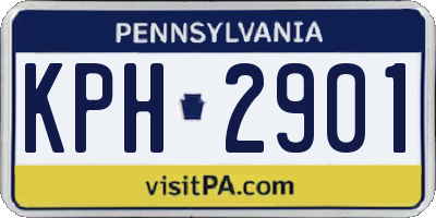 PA license plate KPH2901