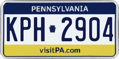 PA license plate KPH2904