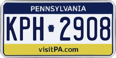 PA license plate KPH2908