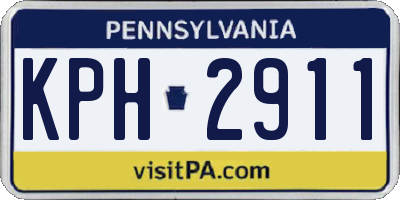 PA license plate KPH2911