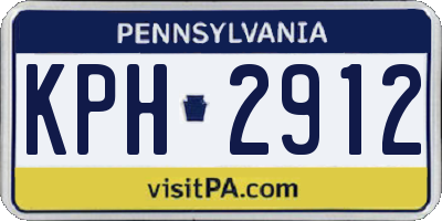 PA license plate KPH2912