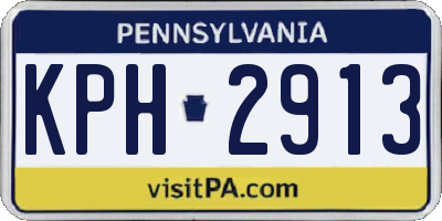 PA license plate KPH2913