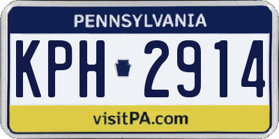 PA license plate KPH2914