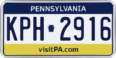 PA license plate KPH2916