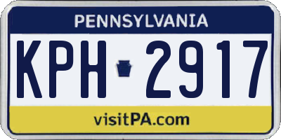 PA license plate KPH2917