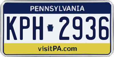 PA license plate KPH2936