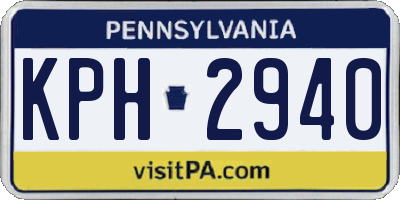 PA license plate KPH2940