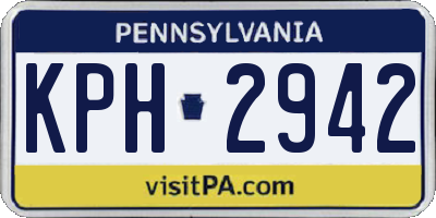 PA license plate KPH2942