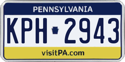 PA license plate KPH2943