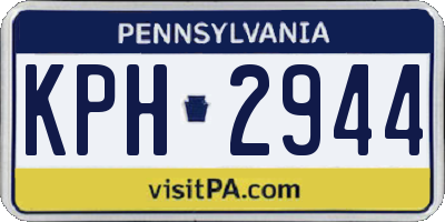 PA license plate KPH2944
