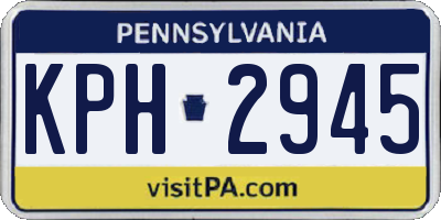 PA license plate KPH2945