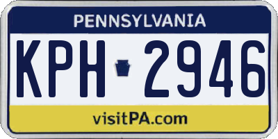 PA license plate KPH2946