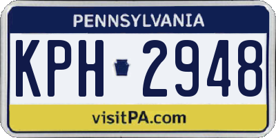 PA license plate KPH2948