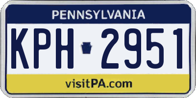 PA license plate KPH2951