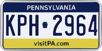 PA license plate KPH2964