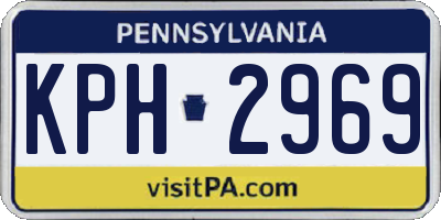 PA license plate KPH2969