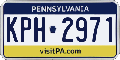 PA license plate KPH2971