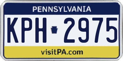 PA license plate KPH2975