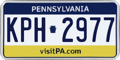 PA license plate KPH2977