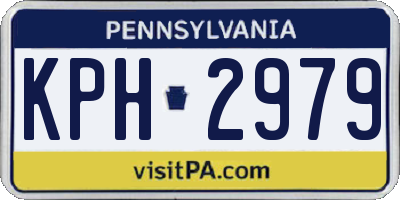 PA license plate KPH2979