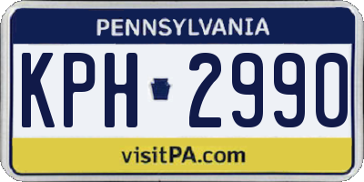 PA license plate KPH2990
