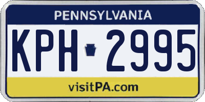 PA license plate KPH2995