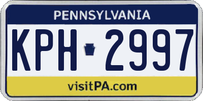 PA license plate KPH2997